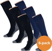 Xtreme Sockswear Compressie Sokken Hardlopen - 6 paar - Multi Blue - Maat