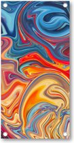 Kleurrijk marmerpatroon - Tuinposter 100x200 - Wanddecoratie - Minimalist