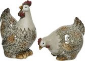 Oneiro’s Luxe Rooster terracotta glaze 2 ass brown 9x13x17 cm – decoratie – pasen – paasdecoratie – paashaas – eieren – has – kip – gekleurde eieren – paastak – lente – feestdecora