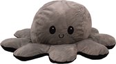 Grote Octopus Knuffel Mood – XL 30cm - Emotie Knuffel Omkeerbaar – TikTok Hype 2021 – Blij en Boos - Sunshine