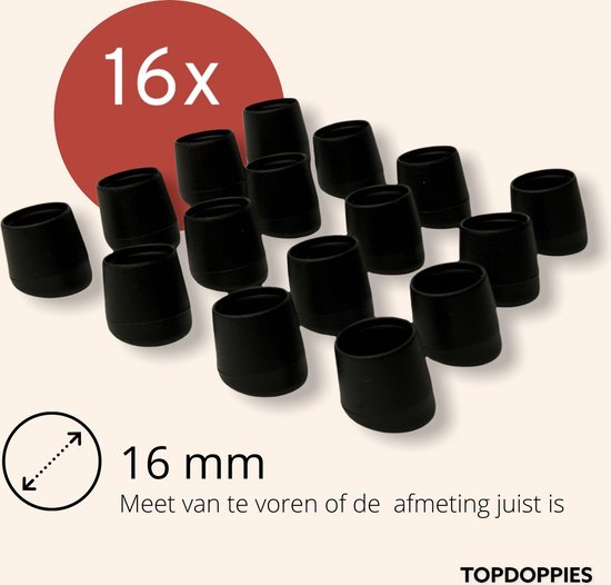 Duraline meubelpoot vierkant zwart 2,5x2,5x15 cm kopen? Meubelpoten
