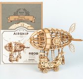 Robotime Zeppelin - 3D Houten puzzel - DIY - Bouwpakket - Beweegbaar - Mechanische puzzel