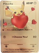 Pokemon Metaal Kaart - Pokemon Gouden Kaart - Speciale Kaart - Liefde Pikachu Golden Cart