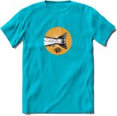 Fishing Tail - Vissen T-Shirt | Grappig Verjaardag Vis Hobby Cadeau Shirt | Dames - Heren - Unisex | Tshirt Hengelsport Kleding Kado - Blauw - XL