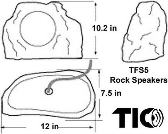 TIC TFS5-CN - 6.5" Outdoor Rock-speakers 150W (paar) - Canyon Brown — afbeelding 4