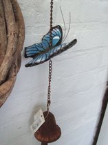 Windspel vlinder blauw klok