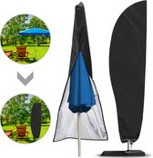 Parasolhoes - 2 tot 4 m - beschermhoes - tuinmeubelhoes - voor zweefparasol - waterdicht, winddicht, anti-uv, zware rip proof - 420D Oxford stof - Premium Quality Zwart -265x70x40/