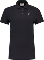 Security Kleding ART. NR. 201010 / POLOSHIRT NAVY dames, bedrukt met V-tje en SECURITY. Maat M.