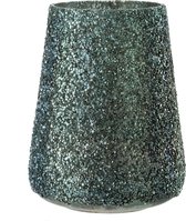Windlicht | glas | groen | 17x17x (h)23 cm