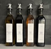 Set de 45 - Étiquettes d'huile et de vinaigre hollandaises Witte - Étiquettes de stock minimalistes - Olly