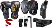 FT 4pcs Pack / Boxing Gloves / 08oz/ Teeth Protection / Hand Wrap/Focus Mitt Target
