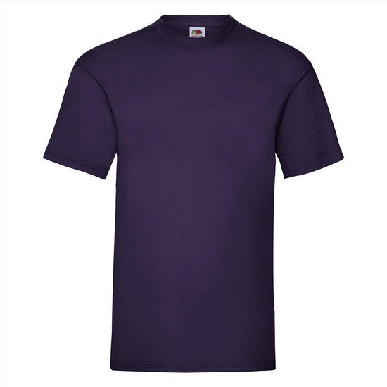 T-shirt Fruit of the Loom Valueweight, Violet, Taille XXL (5 pièces non imprimées)
