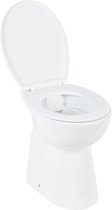 Toilet verhoogd 7 cm soft-close randloos keramiek wit