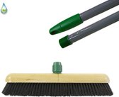 Houten Zaalveger 40 cm met steel 150cm-zachte bezem met steel 100% FSC hout