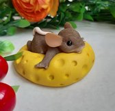 Duurzame siliconen 3D mal “Muis op kaas”  voor Zeep maken/Kaarsen maken/Epoxi gieten/Gips/Klei