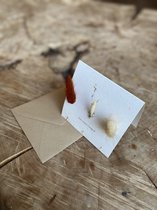 Gecondoleerd | Wenskaart met droogbloemen | lief en uniek | 2 stuks | incl enveloppen | by LEef