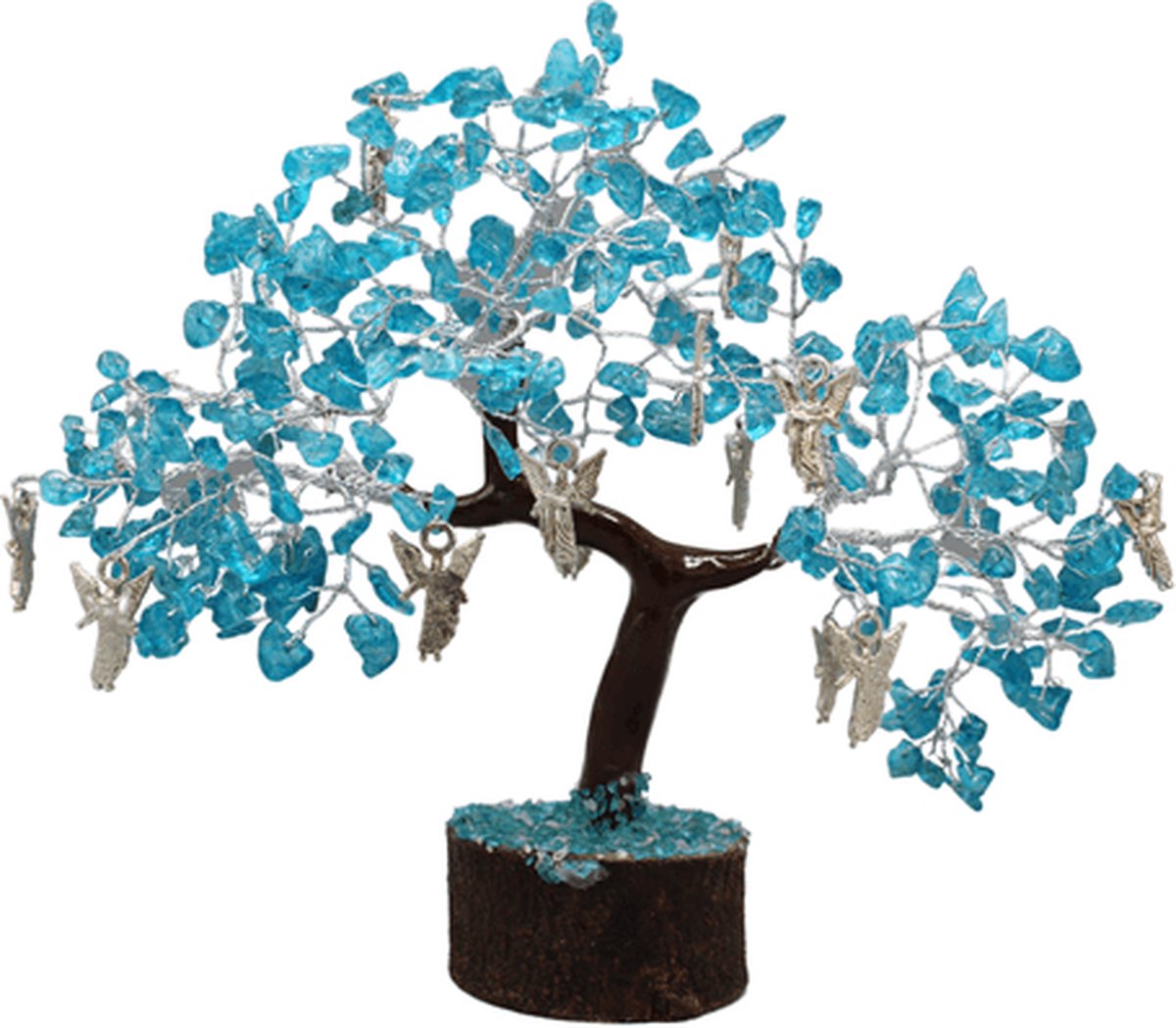 Edelstenenboompje Blauwe Topaas – Begeleiding – Groot
