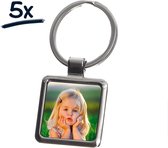 5x sleutelhanger voor sublimatie | geschenk | bedankje | aluminium | in geschenkdoosje