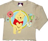 Disney - Meisjes Kleding - Winnie de Poeh - Longsleeve - Beige - T-shirt met lange mouwen - Maat 86
