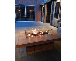 Gofire inbouwbrander rechthoek 75 x 25 cm | Flexibel