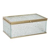 Glazen Sieradendoos 14*8*6 cm Transparant Glas Rechthoek Juwelendoos Sieradenbox Sieradenkist