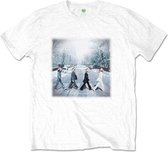 The Beatles Heren Tshirt -XL- Abbey Christmas Wit