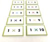 Afbeelding van het spelletje TAFELSOMKAARTJES - Tafel van 1 - Rekenen - Tafels oefenen - Bewegend leren - Spelend leren - Voor binnen en buiten - Onderwijs