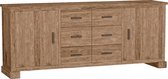 Tower living | lorenzo dressoir met 6 lades en 2 deurtjes | teakhout (gerecycled) | bruin | 220 x 45 x 90 (h) cm