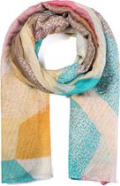 Dunne Sjaal Fantasy Multicolor - 180x85 cm - Geel