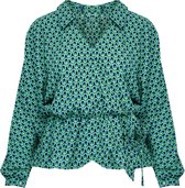 Blouse Amber - Blouse All-over Print - Groen - Maat M/L