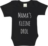 Baby rompertjes - Mama's kleine drol - maat 80 - korte mouwen - baby - baby kleding jongens - baby kleding meisje - rompertjes baby - rompertjes baby met tekst - kraamcadeau meisje - kraamcadeau jongen - zwanger - stuks 1 - zwart