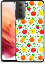 TPU Bumper Geschikt voor Samsung Galaxy S21 GSM Hoesje met Zwarte rand Fruits