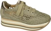 Softwaves -Dames -  kaki/camouflage - sneakers  - maat 39.5