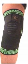 Inuk® - Kniebrace Knieband met straps - Maat XXL - Groen Zwart - Ondersteuning bij sport en herstel - Let goed op de maattabel !