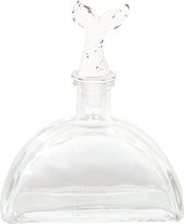 Decoratie Fles met flessenstop 14*5*17 cm Transparant Glas, Kunststof Mini Fles