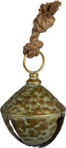 Ouderwetse Deurbel Gietijzer Ø 14*19 cm Koperkleurig Ijzer Tuinbel Buitenbel Bel met Klepel