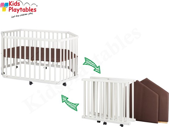 TiSsi® Baby box Inklapbaar met In hoogte Bodem kleur wit - inklapbare box... | bol.com