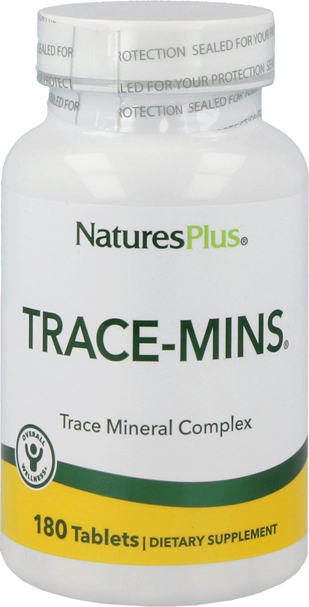 Trace Mins, Multi Trace Minerals Tablets (sporenelementen mengsel) 180 tabletten, Nature's Plus