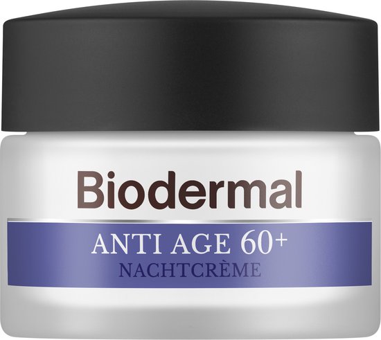 Biodermal Anti Age nachtcrème 60+ - Nachtcrème met niacinamide & sheaboter - Voedt en hydrateert intensief - Nachtcreme anti rimpel voor vrouwen - 50ml