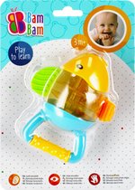 Bam Bam rammelaar bijtspeelgoed vis - geel - Dier vrolijk schattig - baby / peuter speelgoed kinderen