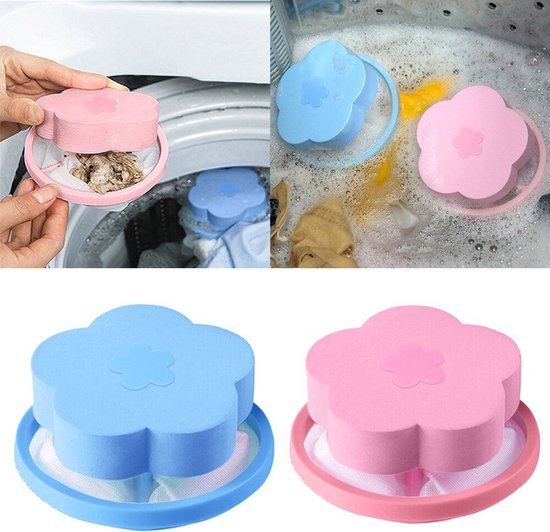 Attrape-poils De Machine À Laver Réutilisable En Forme De Fleur Pour  Filtres À Cheveux, Sac En Filet De Peluche Ménager Pour Collecteur De Poils  De Chien Et De Chat