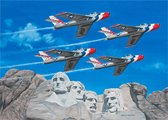 Thijs Postma - TP Aviation Art - Poster - Republic F-84 Thunderbirds Mt. Rushmore - 50x70cm