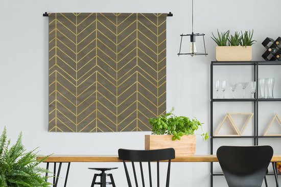 Tapisserie - Tapisserie - Motifs - Luxe - Vert - Jaune - 150x150 cm - Tapisserie