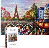 Cruny Puzzel 1000 Stukjes - Legpuzzels - Jigsaw Puzzle Kunst Schilderij Parijs I Gezellig puzzelen, Puzzels voor Volwassenen en Kinderpuzzels - 47x66cm