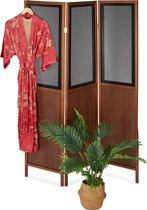 Relaxdays Paravent 3-delig - kamerscherm - 179 cm hoog - woonkamer - vrijstaand - hout