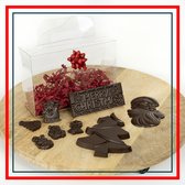 Suikervrije Chocolade Kerstpakket, puur, Klein