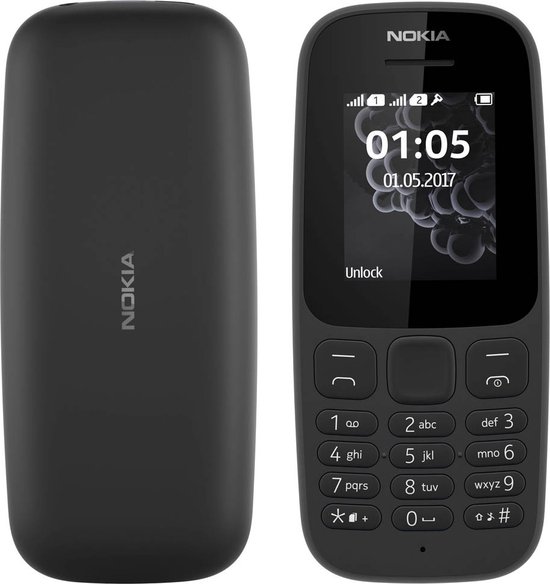 Nokia 105 (2017) Zwart Dual Sim 4G | Avec carte SIM gratuite | bol.com