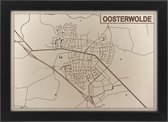 Houten stadskaart van Oosterwolde