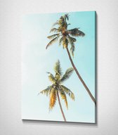 Palm Trees - 40 x 60 cm - Landschap - Schilderij - Canvas - Slaapkamer - Wanddecoratie  - Slaapkamer - Foto op canvas