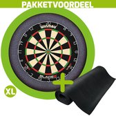 Winmau Blade 6 + Rubberen Dartmat 60*300 + Dartbordverlichting Basic XL (Lime)